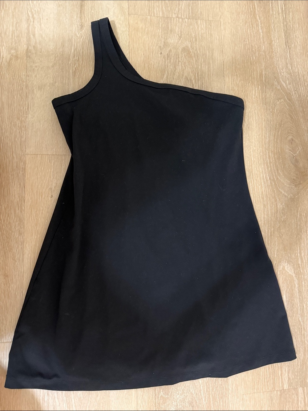 One-Shoulder Black Women’s Athletic Dress
